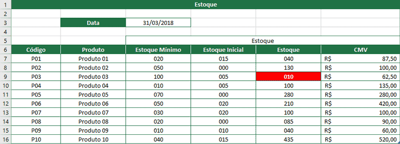 Controle e Gestão de Estoque