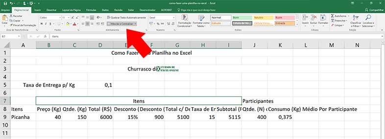 Olha o resultado da mesclagem de células