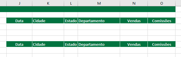 Colando a região selecionado para montar a estrutura do filtro avançado