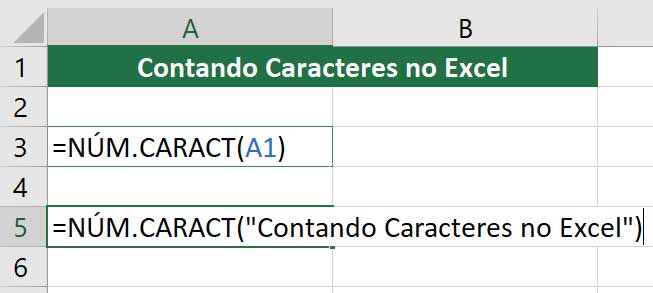 Função NÚM.CARACT - Sintaxe