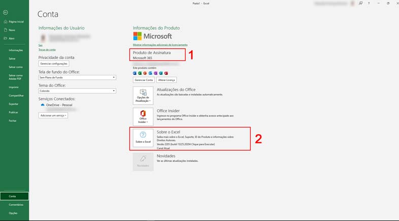 Como Saber a Versão do Microsoft Excel