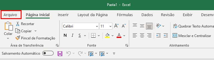 Como Saber a Versão do Microsoft Excel - Menu Arquivo